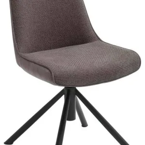 Scaun, material textil maro, 49/88/64 cm