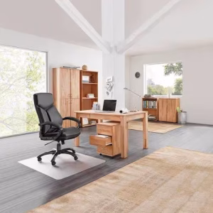 Scaun birou, imitatie piele, negru, 64/115-125/74 cm