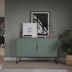 Comoda, verde inchis, MDF, 118/76/43 cm