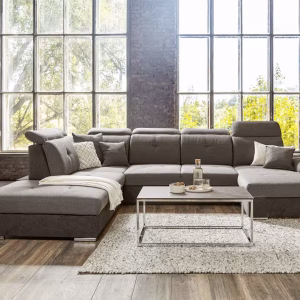 Masuta cafea, gri, ceramica, metal, 100/60/42 cm