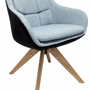 Scaun pivotant, albastru, spatar antracit, 57/83,5/60 cm